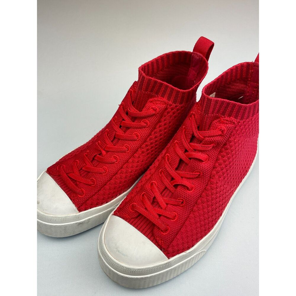 ~ Native Kids J2 High Top Sneakers Stretch Mesh Faux Laces Elastic Washable